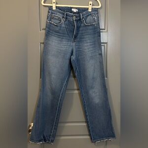 Good American Straight Leg Blue Jeans